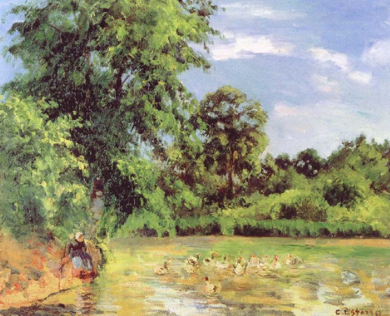 Camille Pissarro Duck pond oil painting image